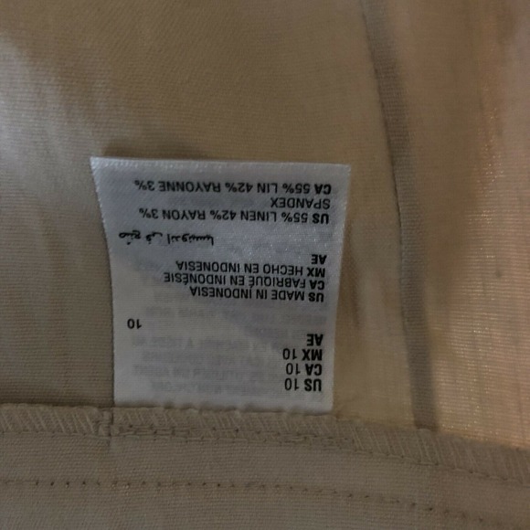 Alfani Women's Dress Pants Beige Size 10 Wide Leg Stretch Trousers - Picture 7 of 7